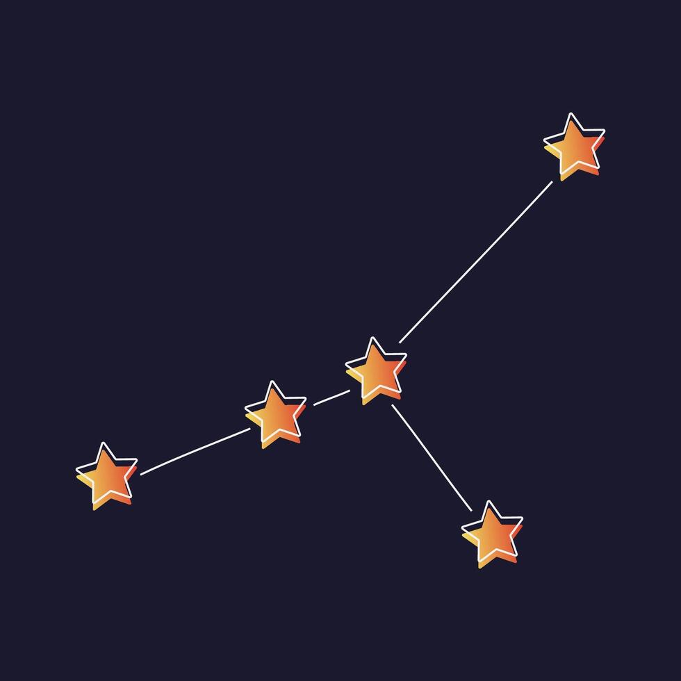 étoile graphique avec cinq étoiles vecteur