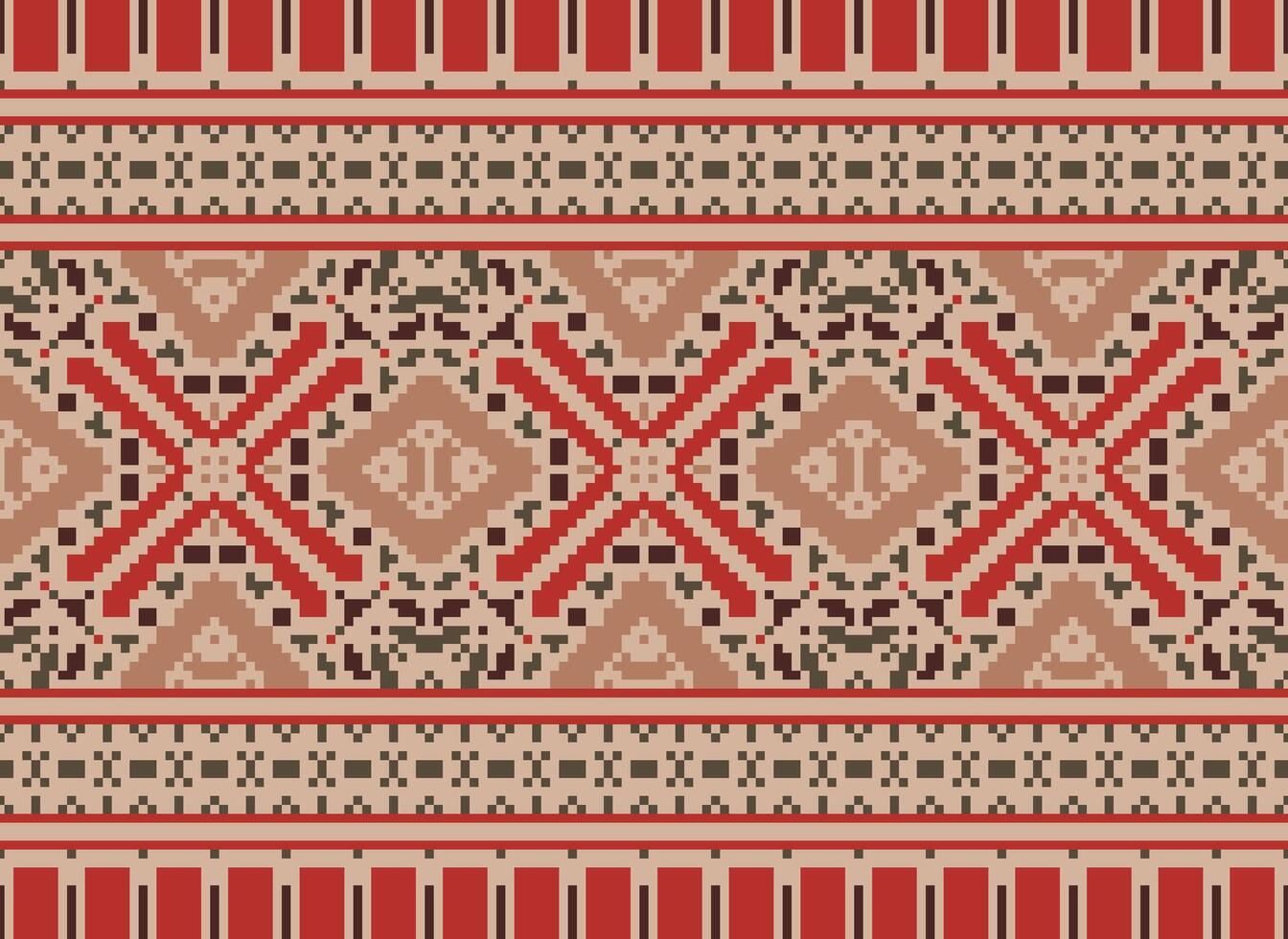 ukrainien, biélorusse populaire art vecteur sans couture modèle dans rouge et noir, inspiré par traditionnel broderie vyshyvanka