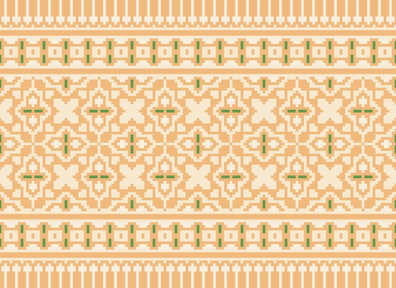 traverser point frontière. broderie traverser point. ethnique motifs. géométrique ethnique Indien modèle. originaire de ethnique motif.texture textile en tissu Vêtements tricots imprimer. pixel horizontal sans couture vecteur. vecteur