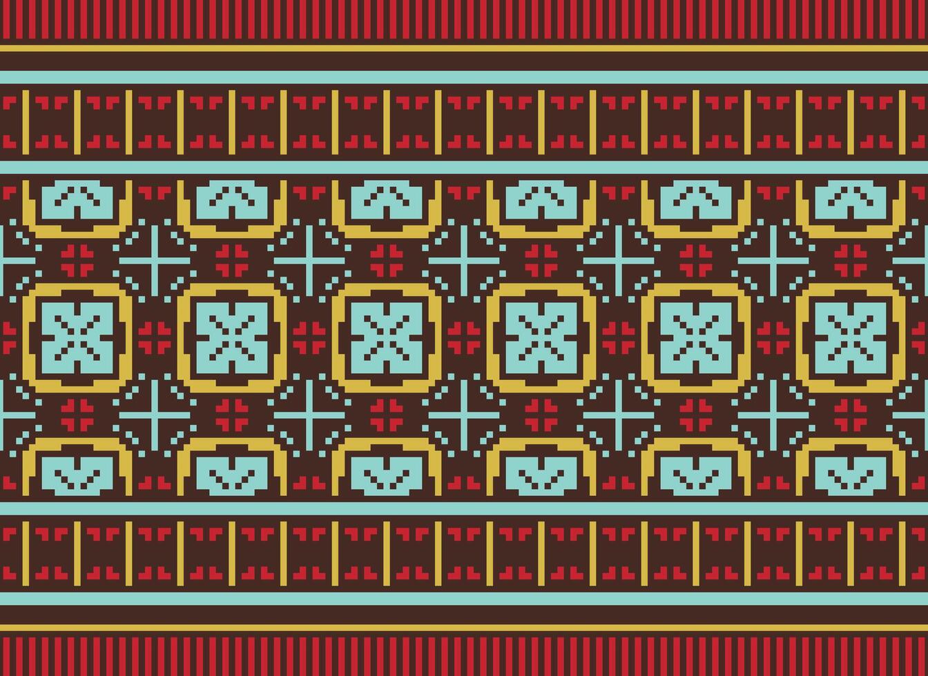 une magnifique géométrique ethnique Oriental modèle traditionnel sur blanc fond.aztèque style, broderie, résumé, vecteur, illustration.design pour texture, tissu, vêtements, emballage, décoration, tapis, impression. vecteur