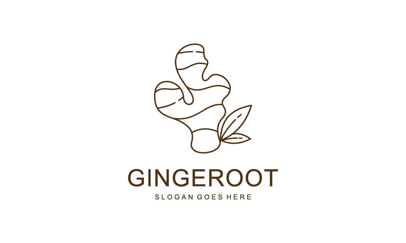 gingembre racine logo conception. à base de plantes pimenter vecteur isolé sur blanc Contexte