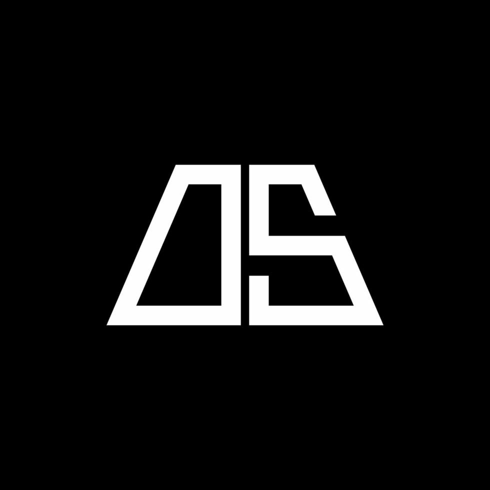 monogramme abstrait logo DS isolé sur fond noir vecteur