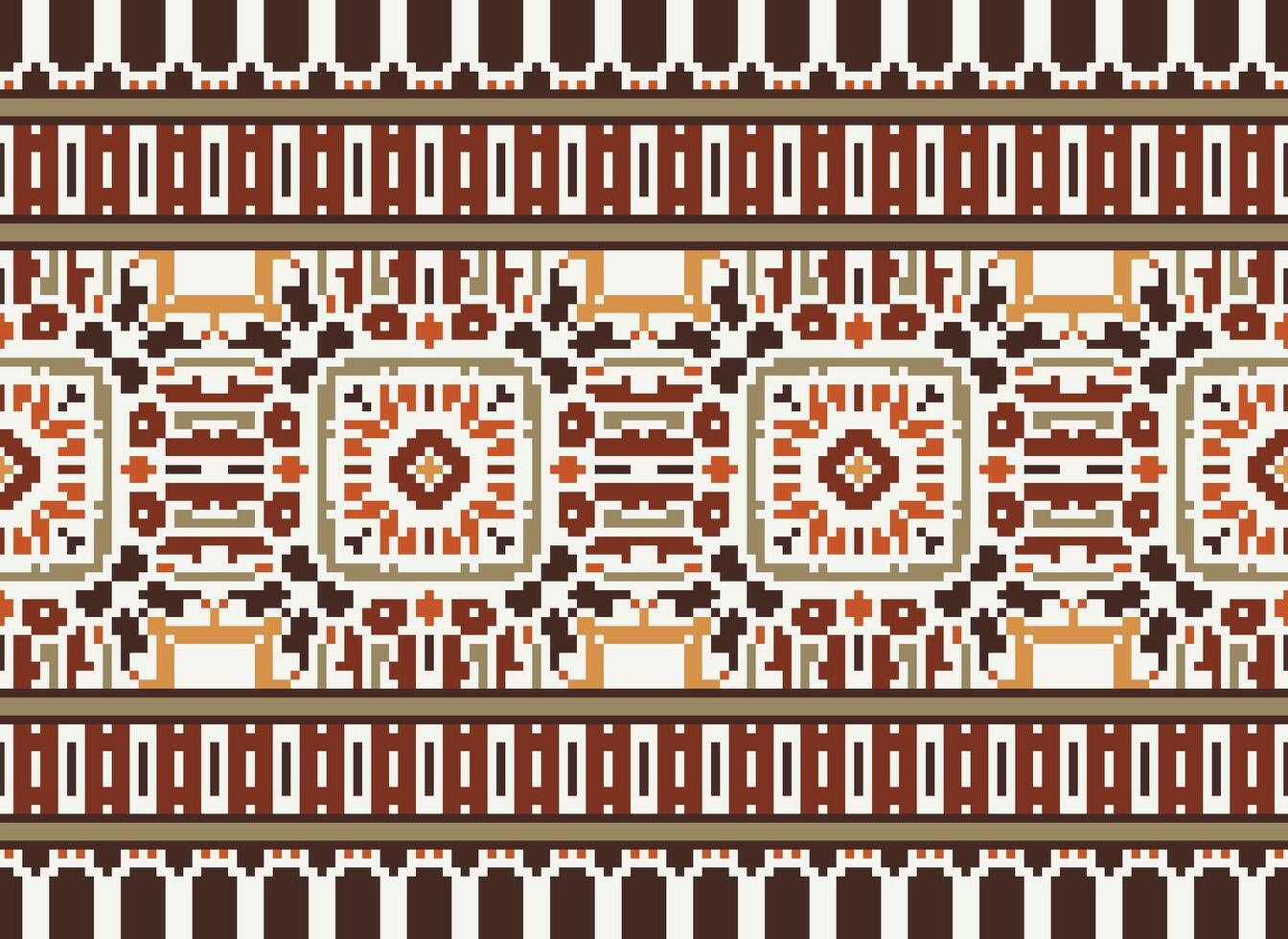 pixel ethnique modèle vecteur Contexte. sans couture modèle traditionnel, conception pour arrière-plan, fond d'écran, batique, tissu, tapis, vêtements, emballage, et textile.ethnique modèle vecteur illustration.