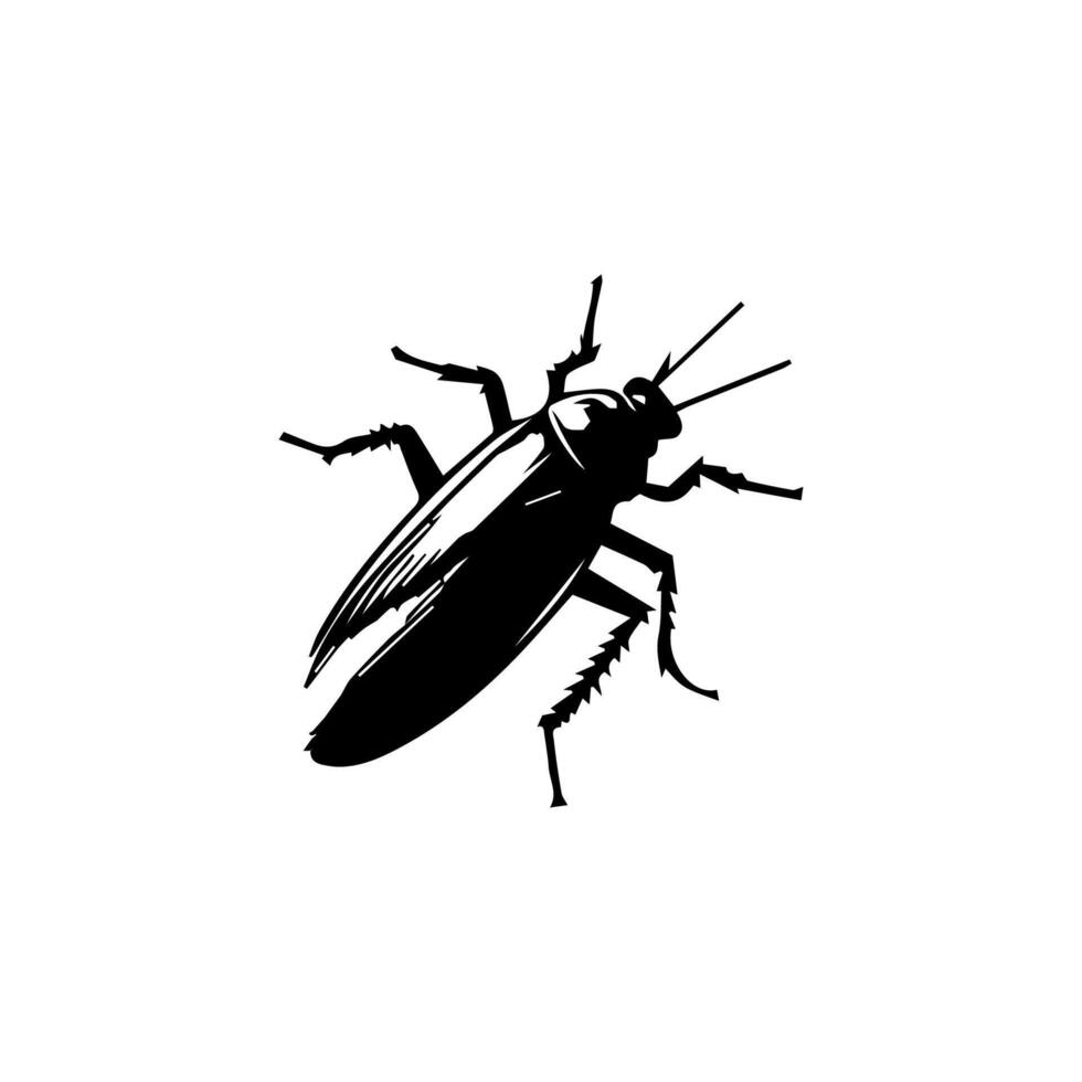 cafard punaise vecteur icône. gardon silhouette insecte noir icône illustration ravageur