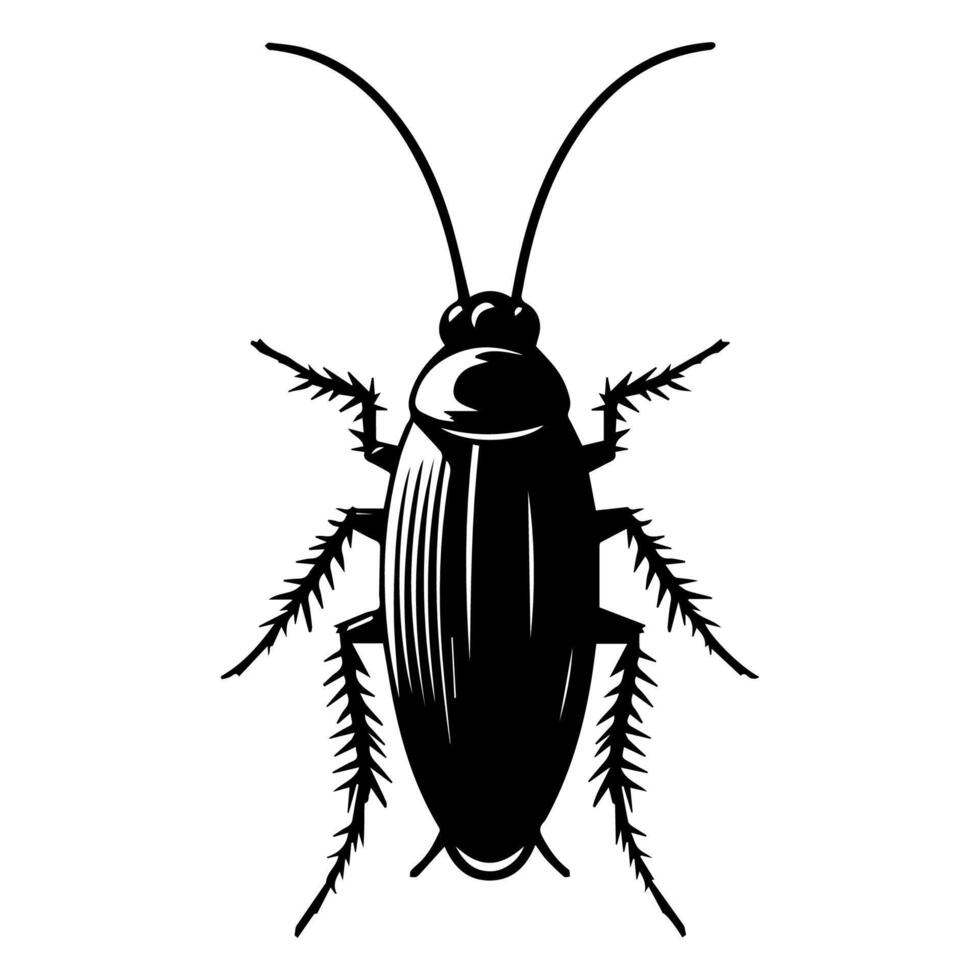 cafard punaise vecteur icône. gardon silhouette insecte noir icône illustration ravageur