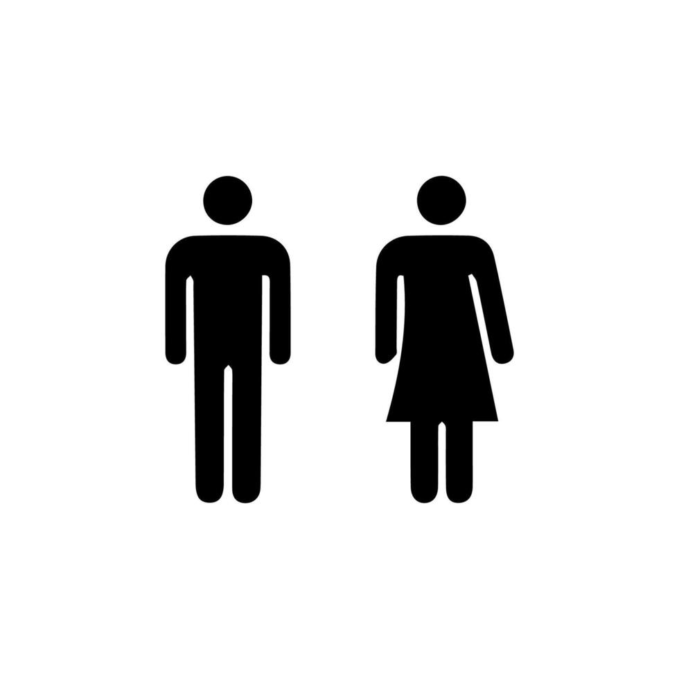 les filles et garçons salle de repos signe. Hommes et femmes salle de repos icône. toilette icône signe symbole. vecteur illustration.