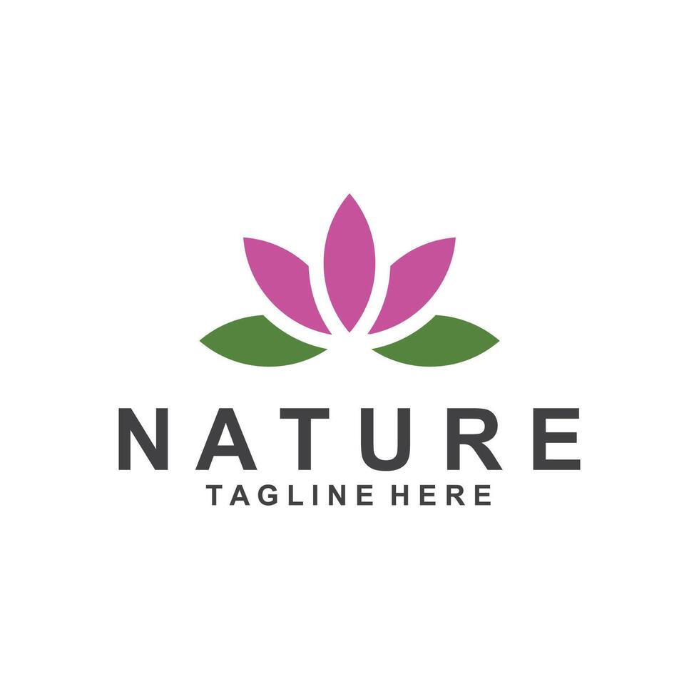 Facile fleur logo la nature logo abstrait conception vecteur
