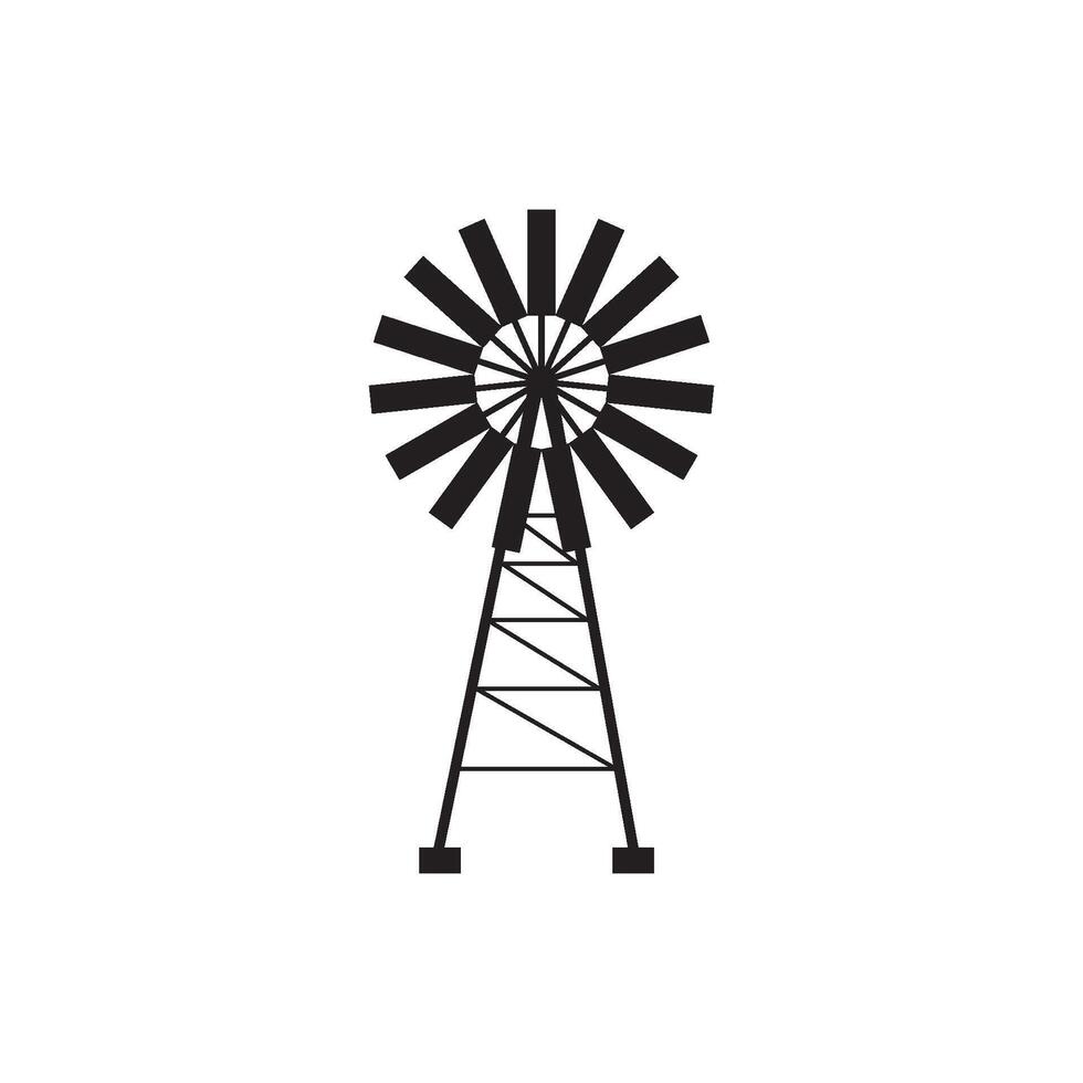 vecteur de logo de moulin à vent