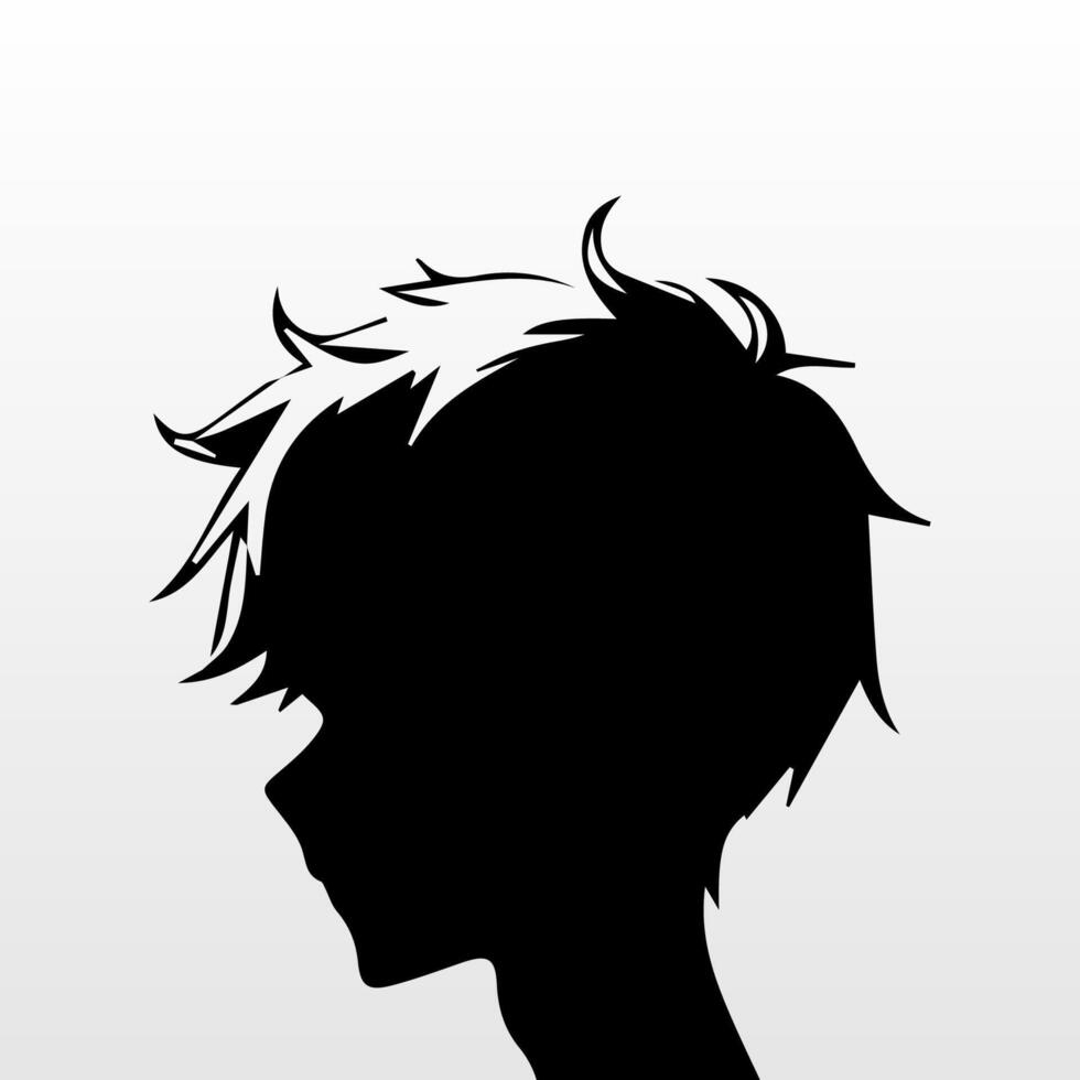 Jeune homme anime style personnage vecteur illustration conception. manga anime garçon noir cheveux visages dessin animé . visage Jeune homme anime style personnage vecteur illustration conception. garçon anime Masculin manga dessin animé