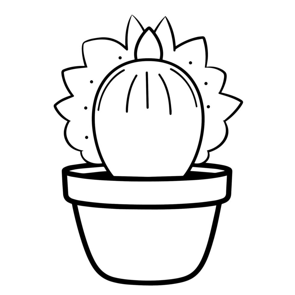 minimaliste vecteur contour de une plante pot icône pour polyvalent utiliser.