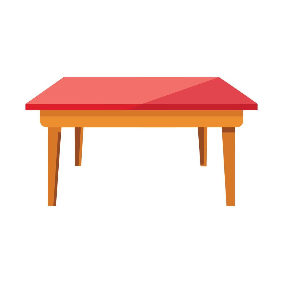 table Ménage élément plat vecteur illustration sur blanc Contexte