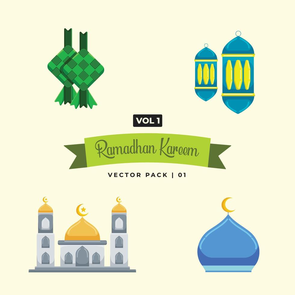 ramadhan ou Ramadan arabe ornement vecteur eps icône illustration
