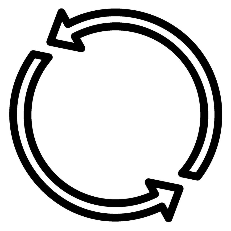 icône de ligne de rotation vecteur