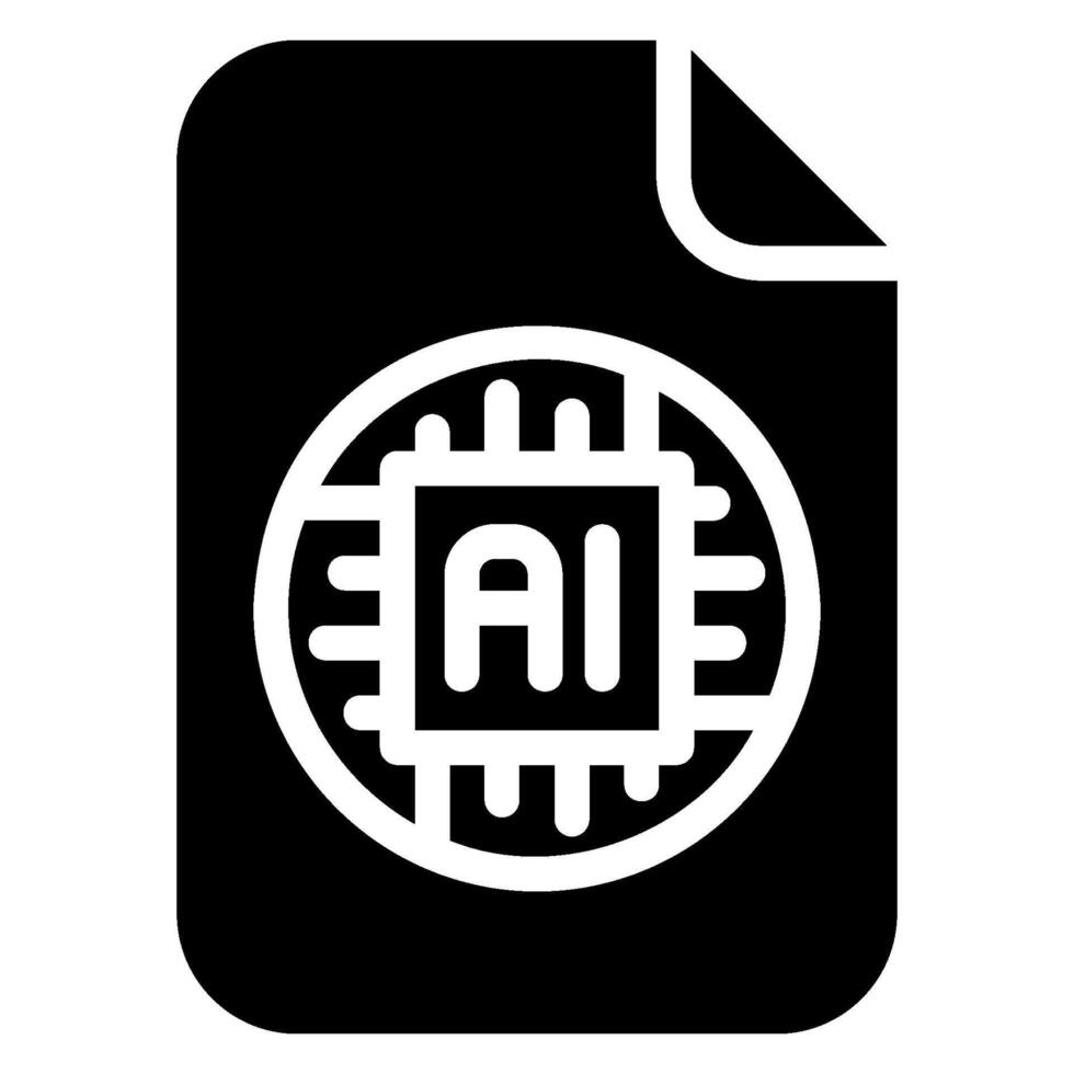 icône de glyphe de fichier vecteur