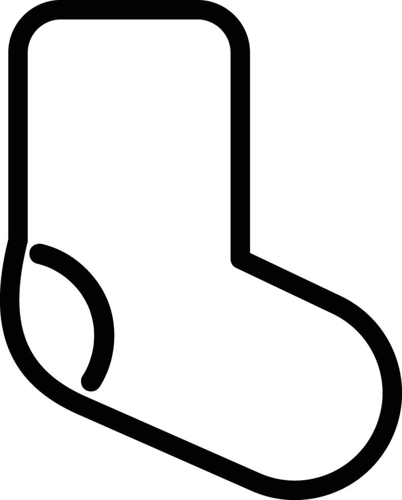 une noir et blanc illustration de une chaussette vecteur
