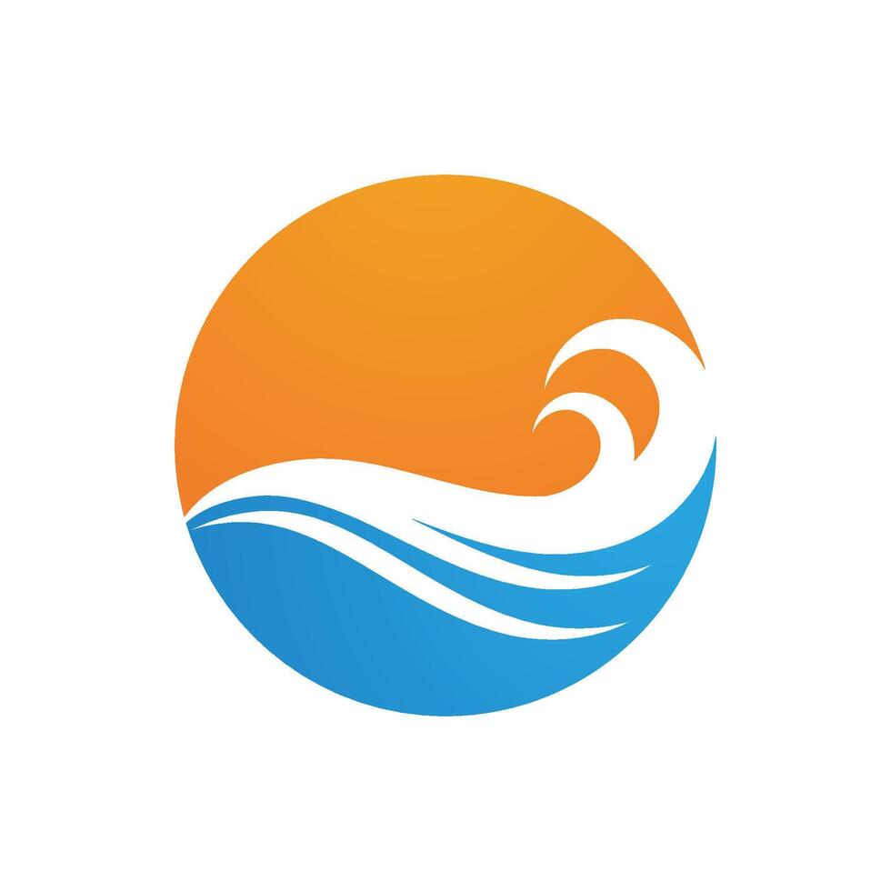vague logo. graphique symboles de océan ou écoulement mer l'eau stylisé pour affaires identité vecteur. illustration l'eau vague logo pour affaires emblème entreprise vecteur