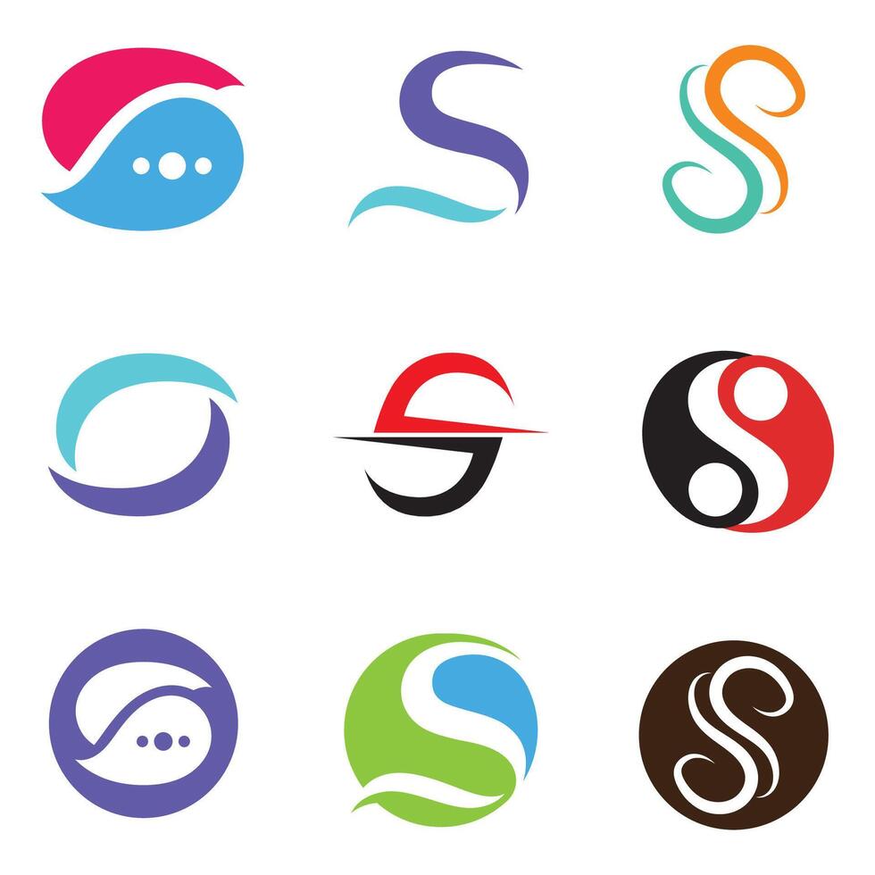 Éléments de modèle de conception d'icône de logo lettre s vecteur