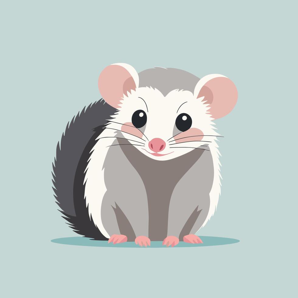 opossum dessin animé illustration agrafe art vecteur conception