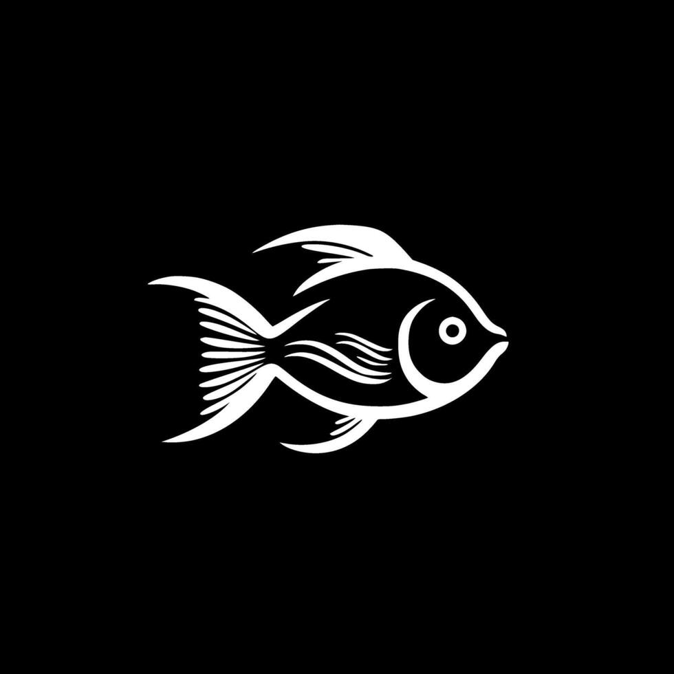 poisson - minimaliste et plat logo - vecteur illustration