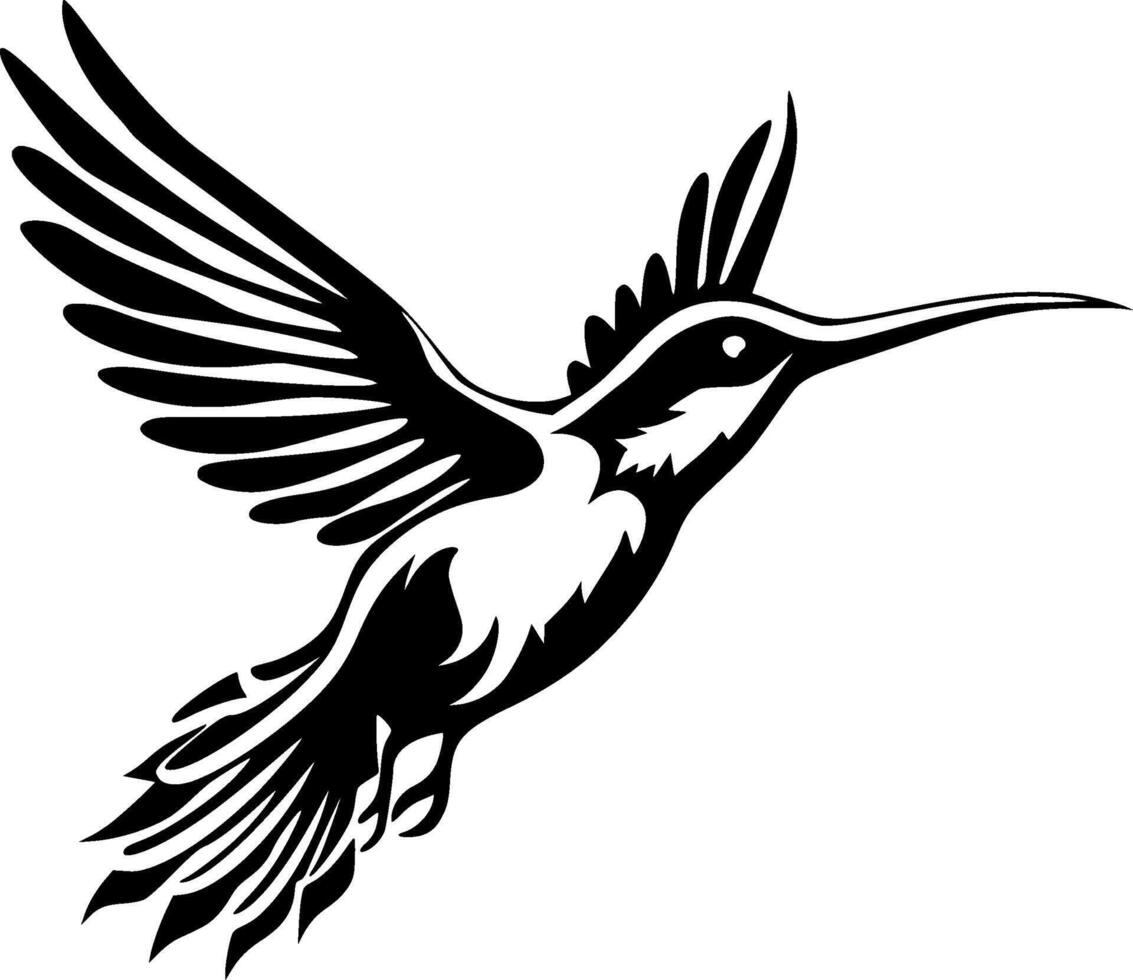 colibri - minimaliste et plat logo - vecteur illustration