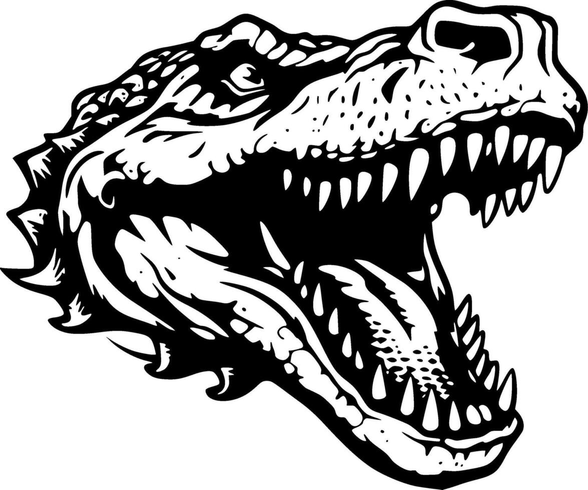 crocodile - minimaliste et plat logo - vecteur illustration