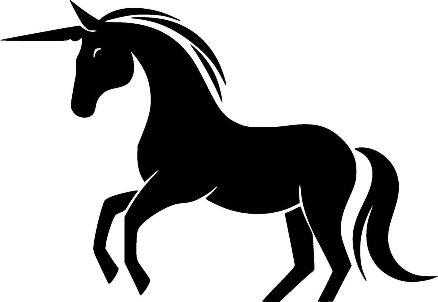 Licorne - minimaliste et plat logo - vecteur illustration