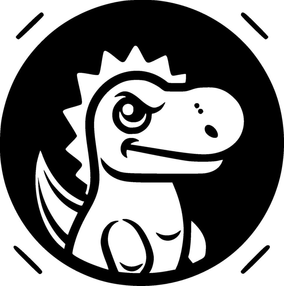 dino - minimaliste et plat logo - vecteur illustration