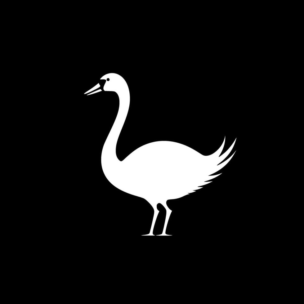 cygne, minimaliste et Facile silhouette - vecteur illustration