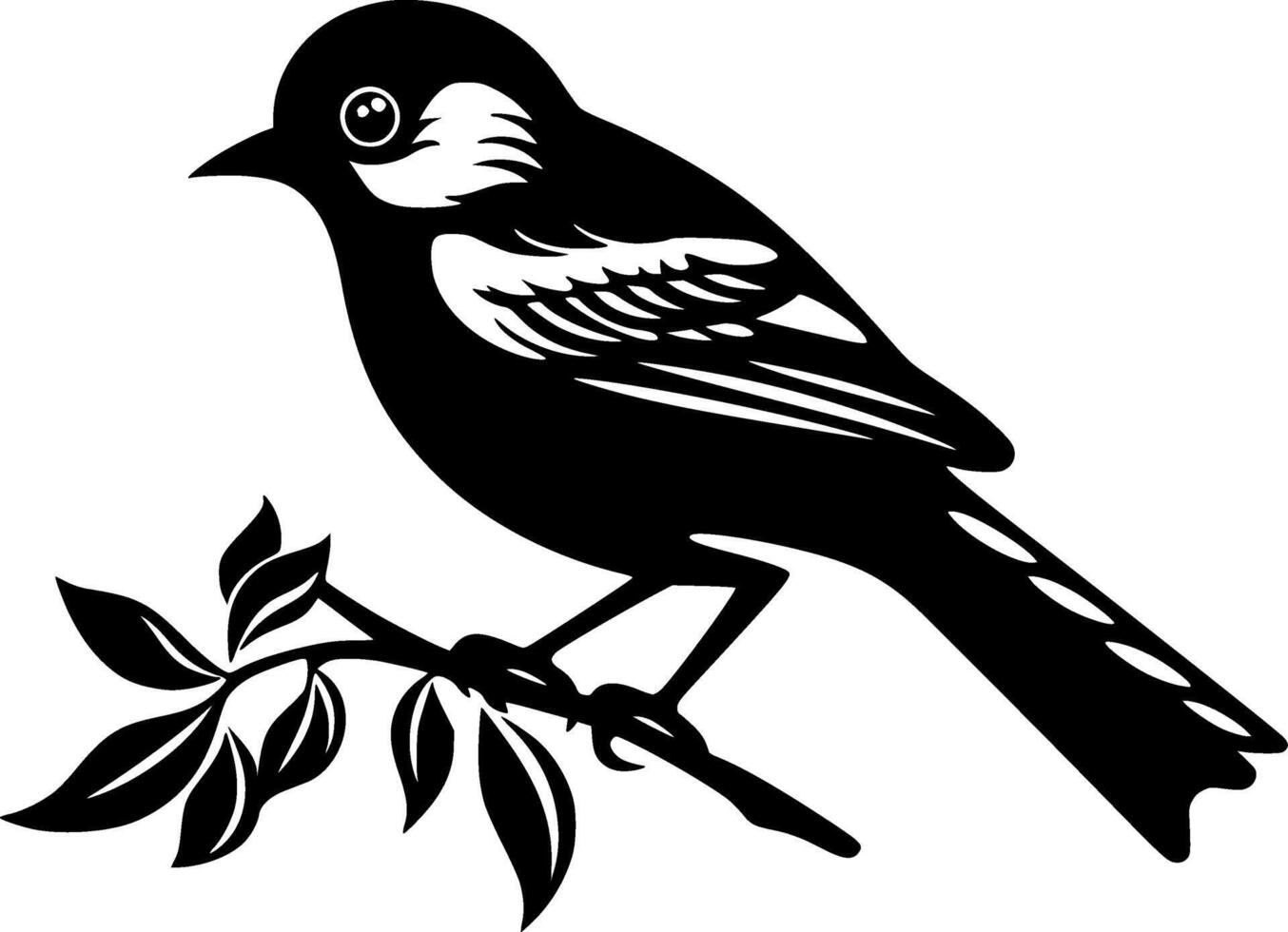 oiseau - minimaliste et plat logo - vecteur illustration