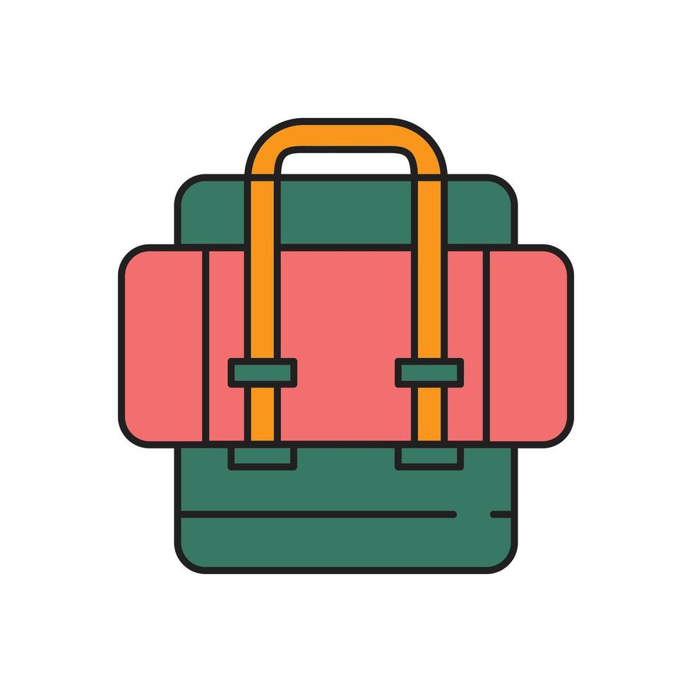 transporteur sac icône conception. avec une Facile ligne et Couleur illustration conception vecteur