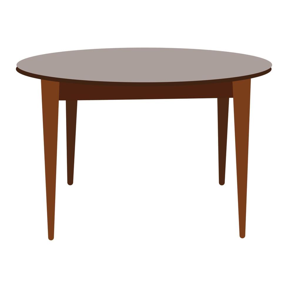 vecteur table avec quatre jambes lumière brun.café table et Trois chaises. vecteur illustration.set de en bois les tables vecteur illustration.en bois table isolé illustration sur blanc Contexte.