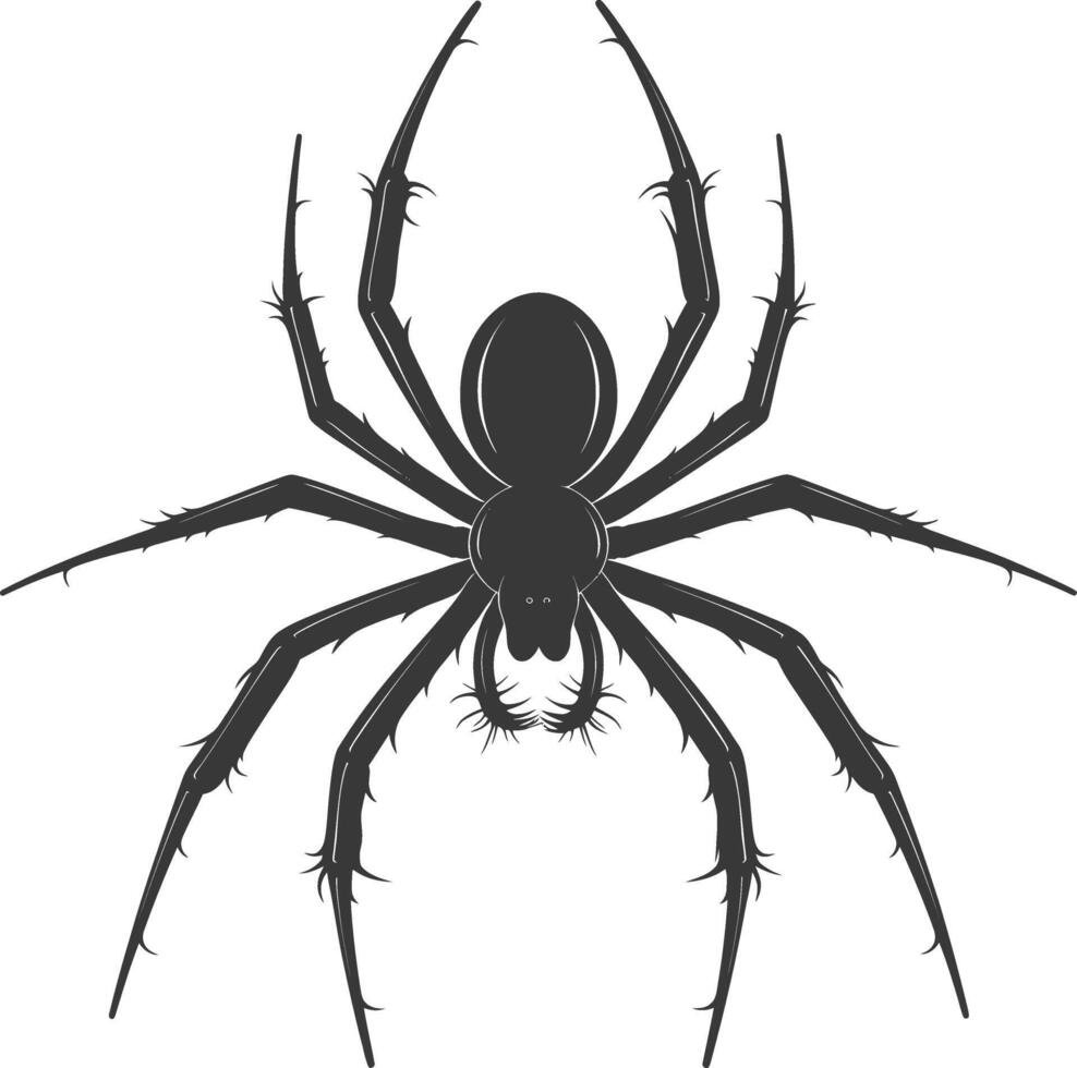 ai généré silhouette araignée animal noir Couleur seulement vecteur