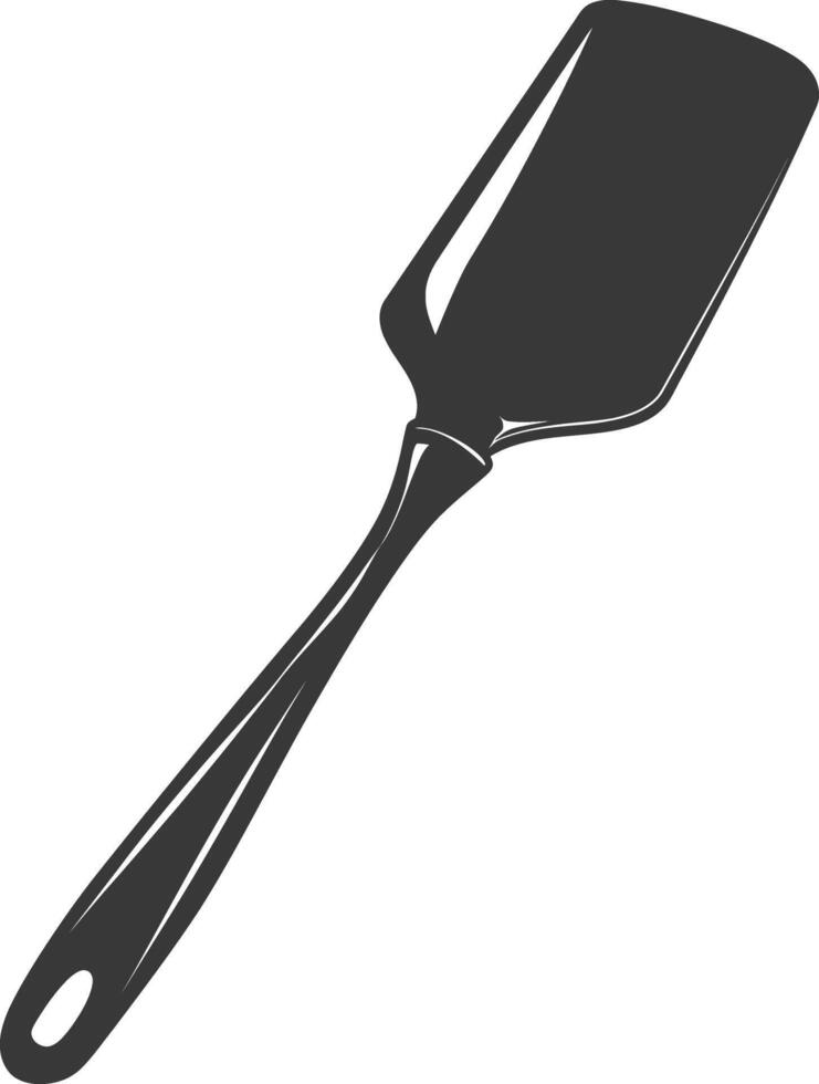 ai généré silhouette spatule cuisine outil noir Couleur seulement vecteur