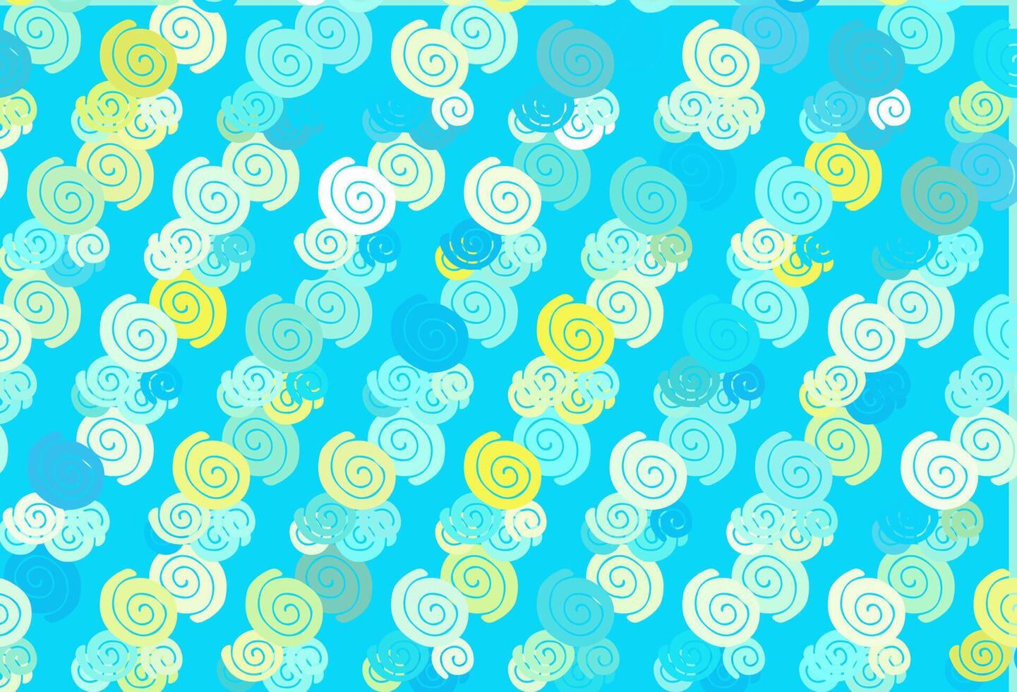 motif vectoriel bleu clair, jaune avec des formes de bulles.