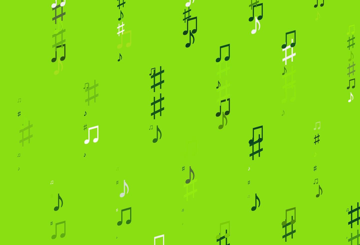 texture vecteur vert clair avec des notes de musique.