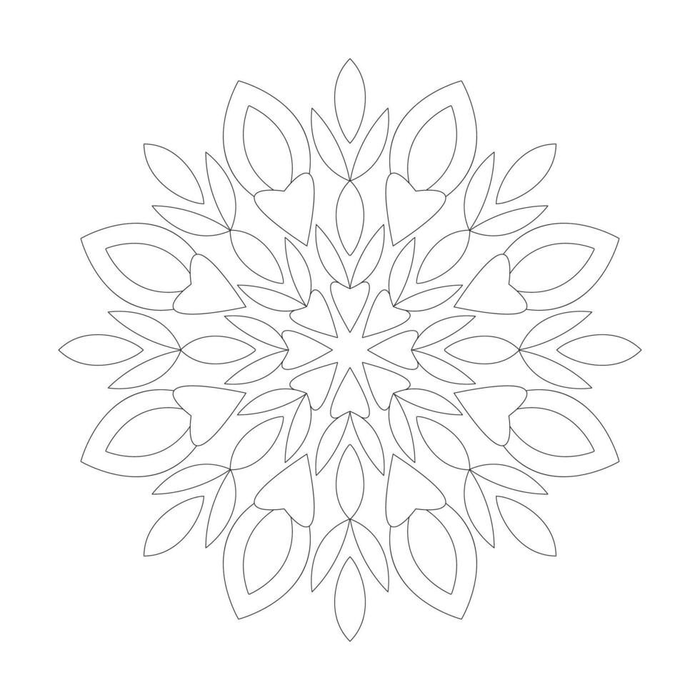 floral coloration livre mandala Facile conception page vecteur fichier