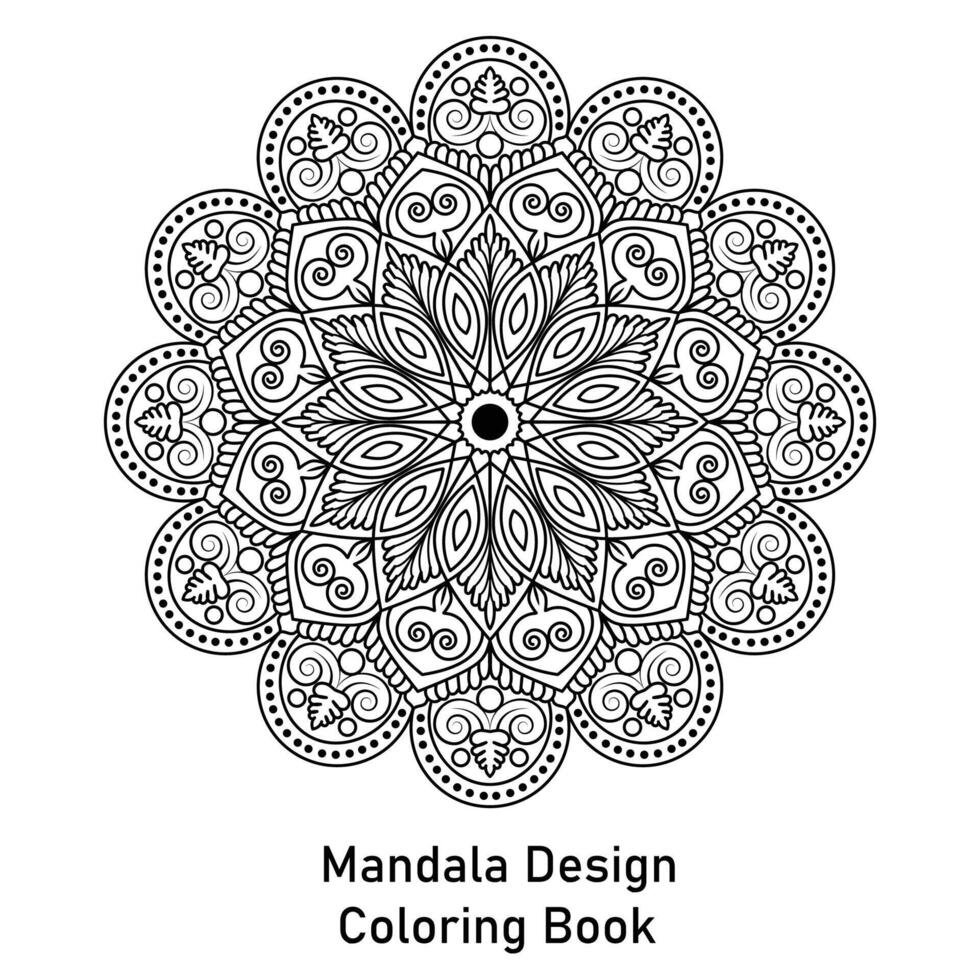 Créatif mandalas pour coloration livre vecteur conception