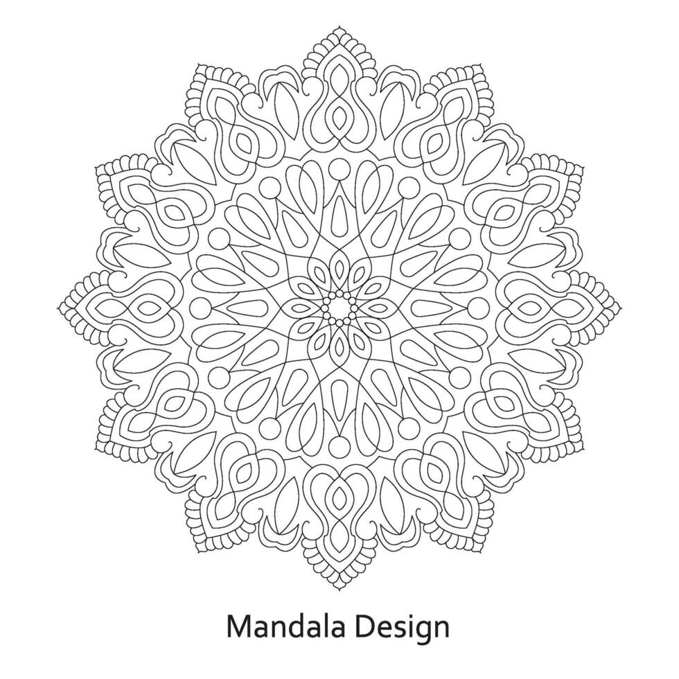adulte enchanté mandala conception coloration livre page vecteur fichier