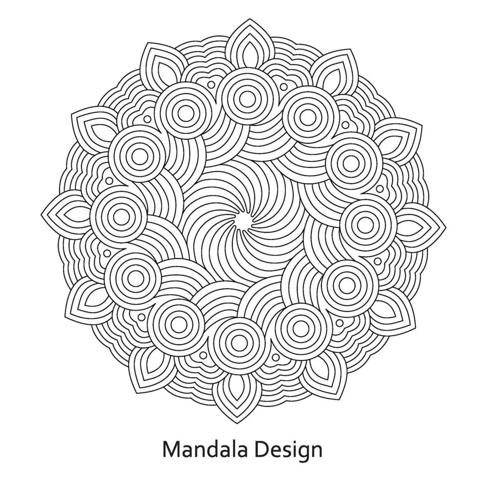 celtique nœud tourner mandala conception coloration livre page vecteur fichier