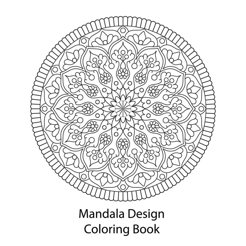 magnifique monochrome illustration pour coloration livre vecteur fichier
