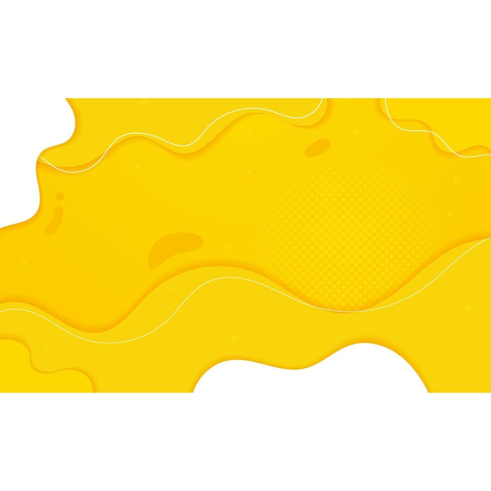 conception liquide de couleur jaune abstrait vecteur