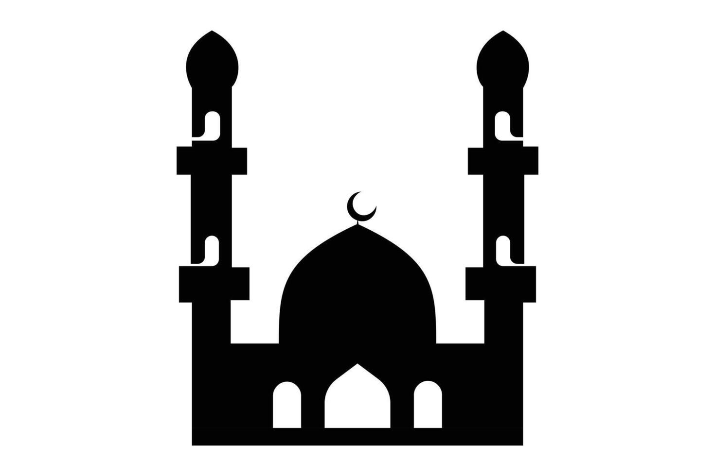 mosquée icône, islamique Icônes, Ramadan Karim, eid Moubarak, silhouette logo vecteur illustration conception