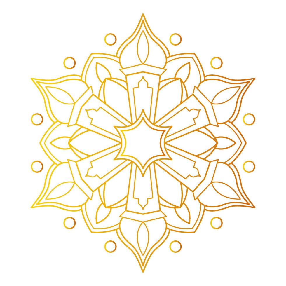 islamique mandala art ornement décoration vecteur