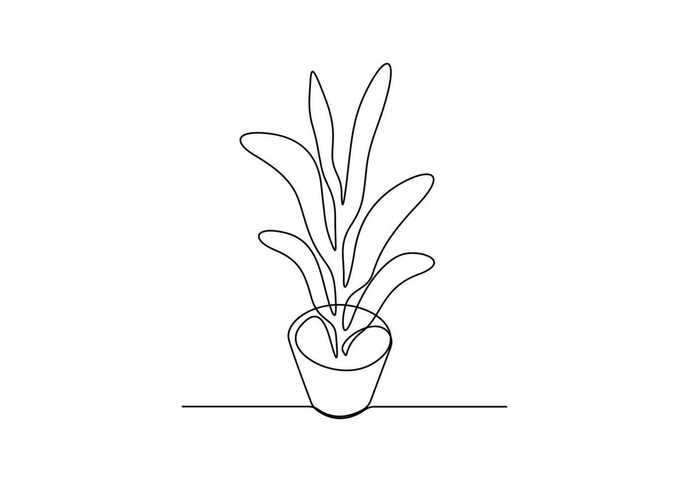 maison plante dans un continu un ligne dessin vecteur illustration. pro vecteur