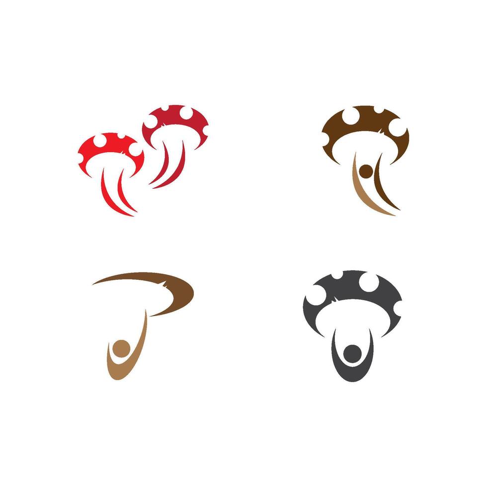 champignon logo icône vecteur
