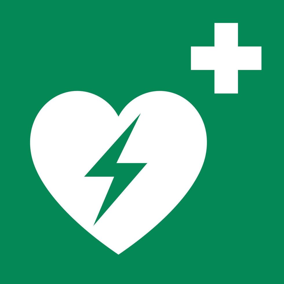 automatique externe défibrillateur aed iso symbole vecteur