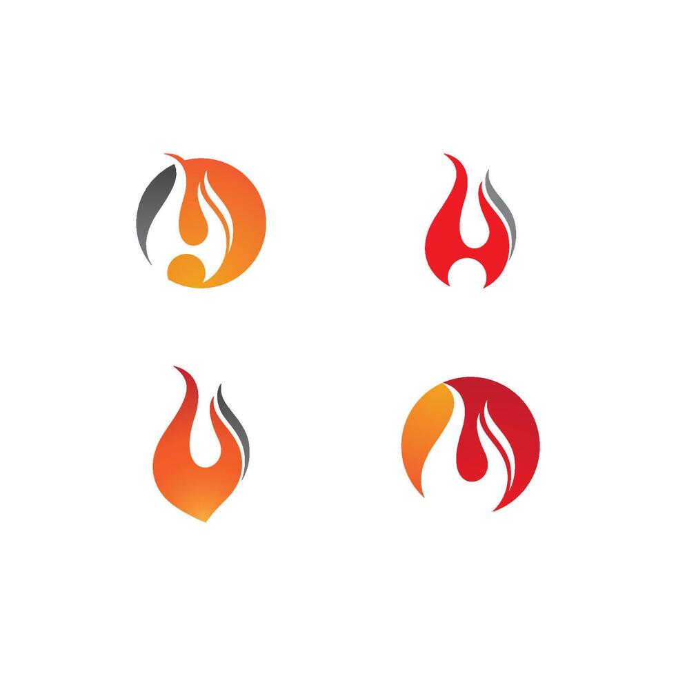 logo de flamme de feu vecteur