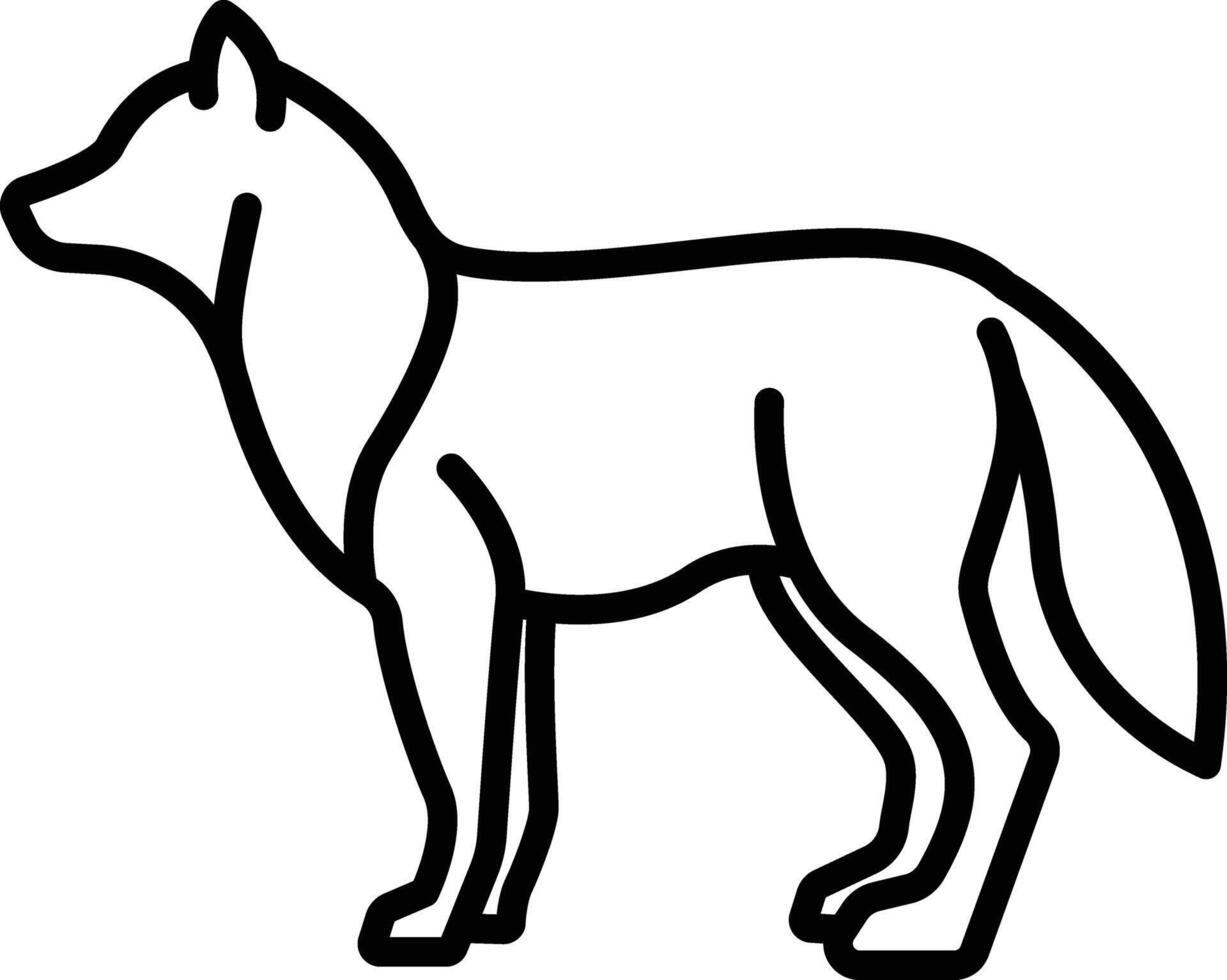 Loup contour vecteur illustration