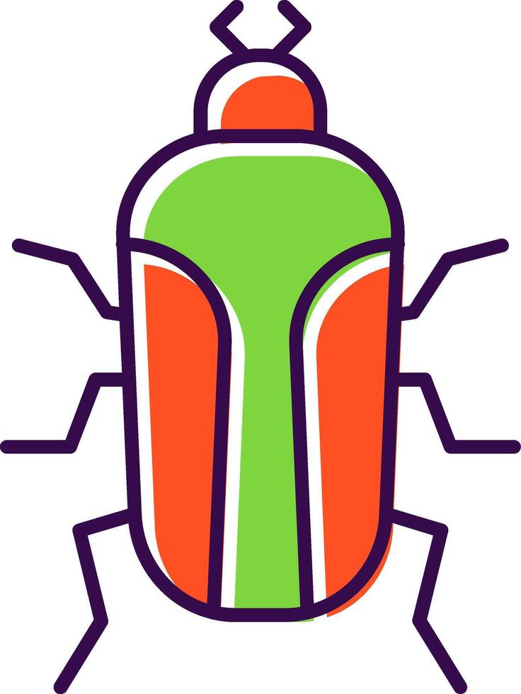 insecte rempli icône vecteur