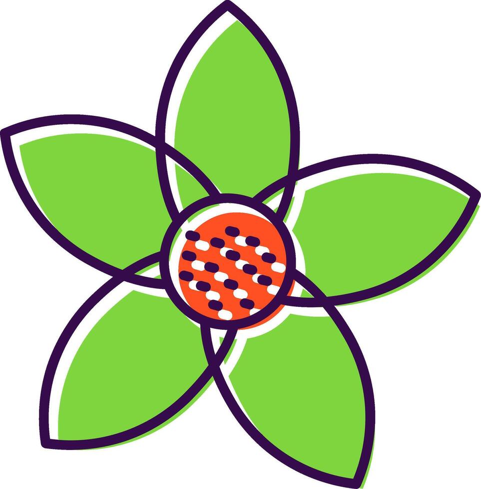 Cerise fleur rempli icône vecteur